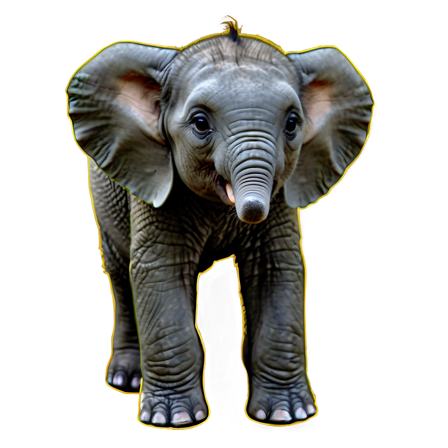 Playful Elephant Calf Png Tqs53