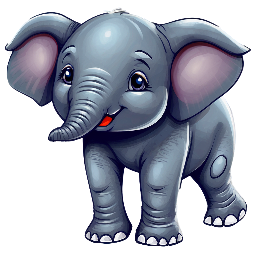 Playful Elephant Cartoon Png Jng14