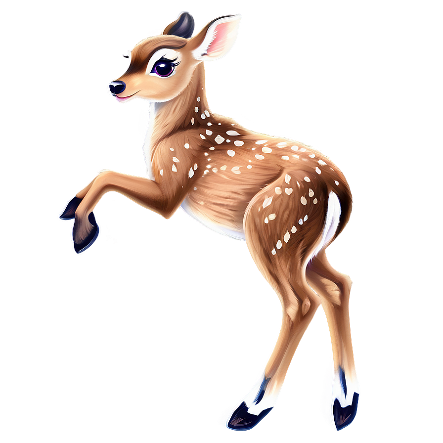 Playful Fawn Cartoon Png Gln48