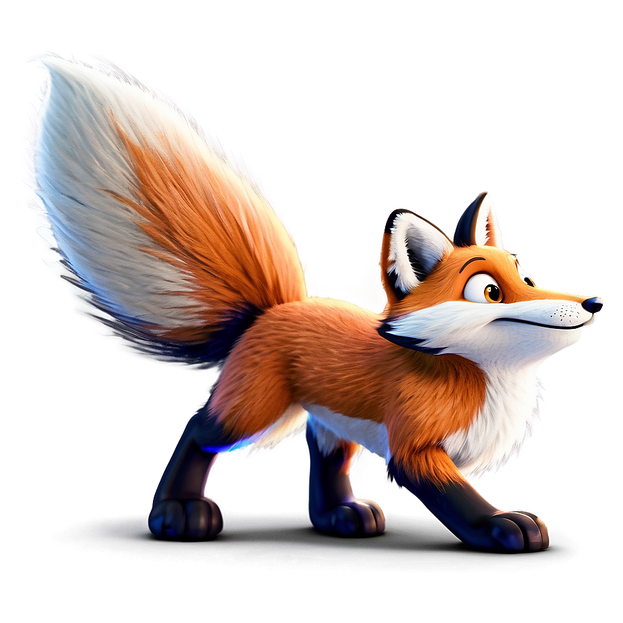 Playful Fox Tail Cartoon Png 69