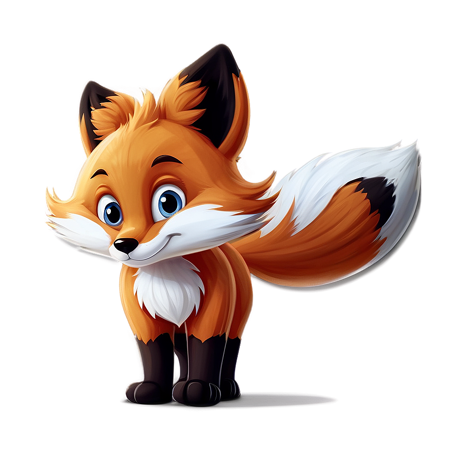 Playful Fox Tail Cartoon Png Itw20