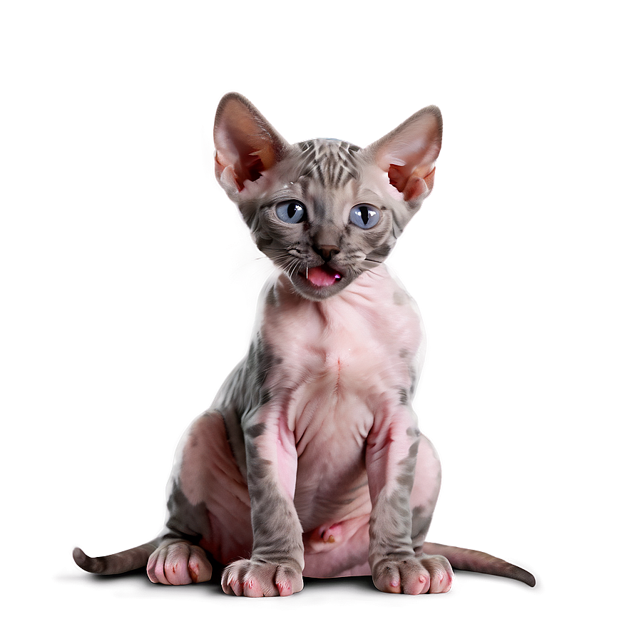 Playful Hairless Kitten Png 06252024