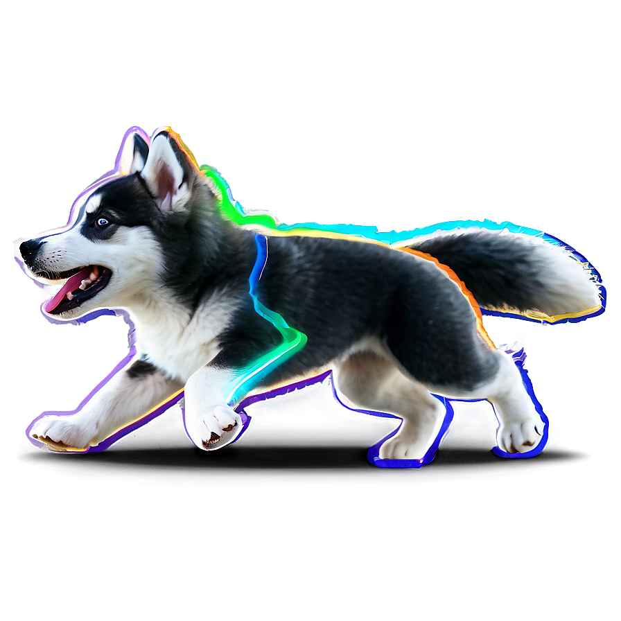 Playful Husky Pups Png Txy