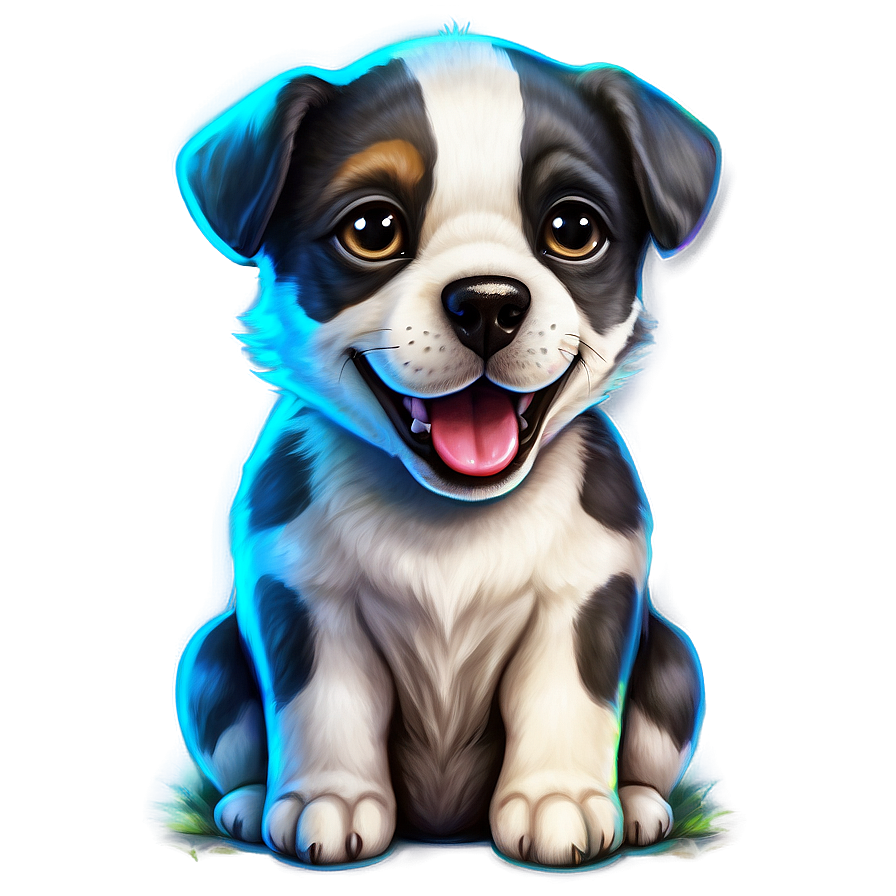 Playful Kawaii Puppy Art Png Jvf81