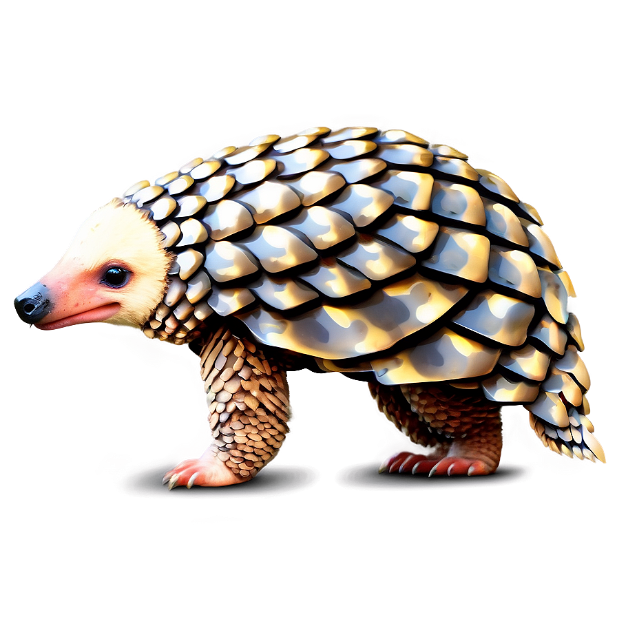 Playful Pangolin Artwork Png Sgm