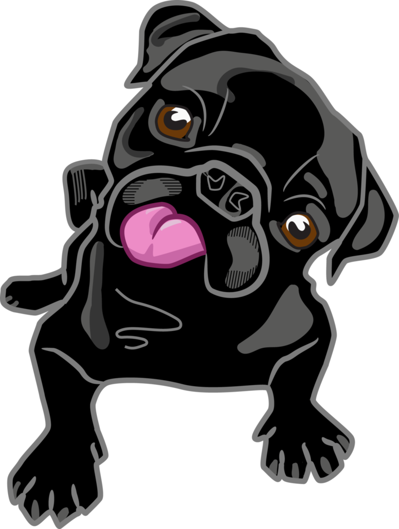 Playful Pug Cartoon