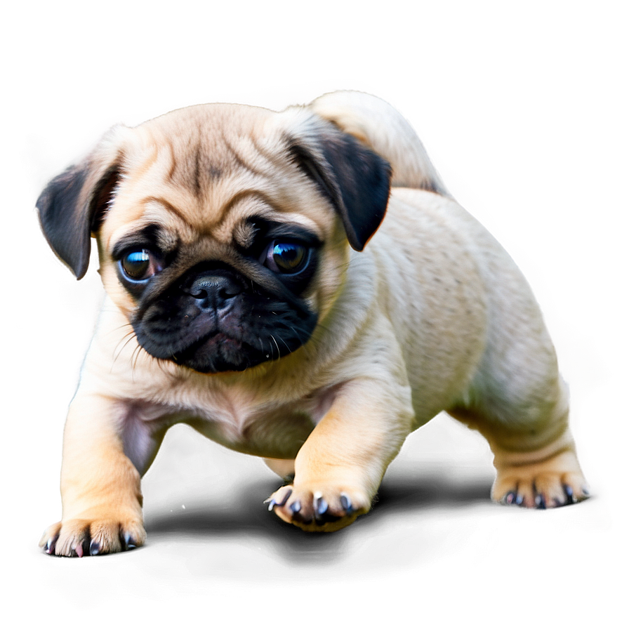 Playful Pug Puppy Png Wrk98