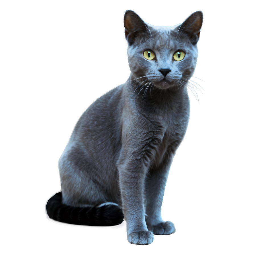 Playful Russian Blue Cat Png Jvf