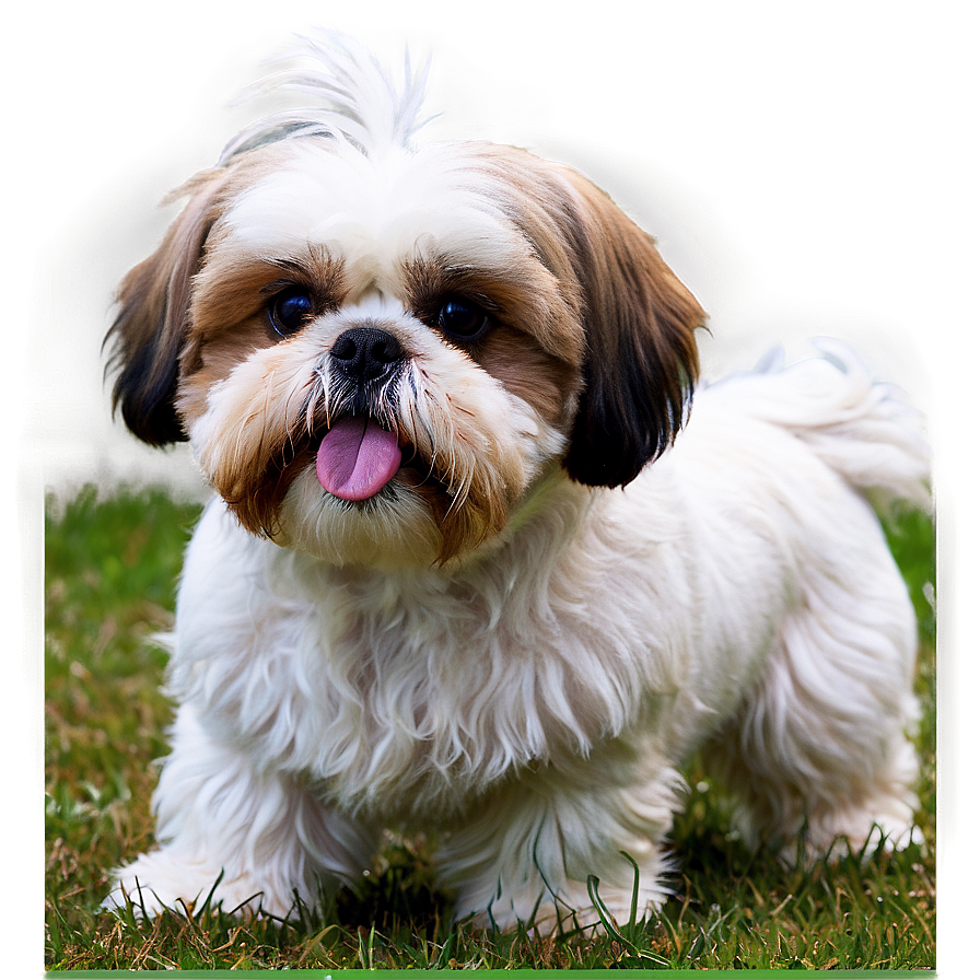 Playful Shih Tzu In Yard Png Pvb