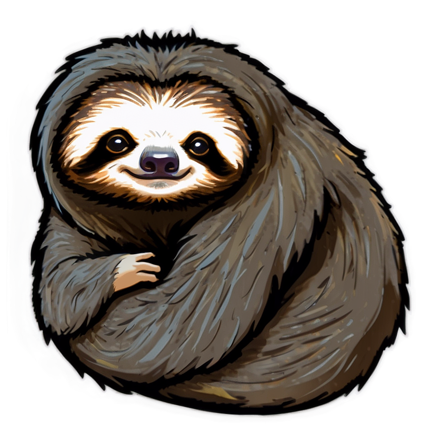 Playful Sloth Png Fmf39