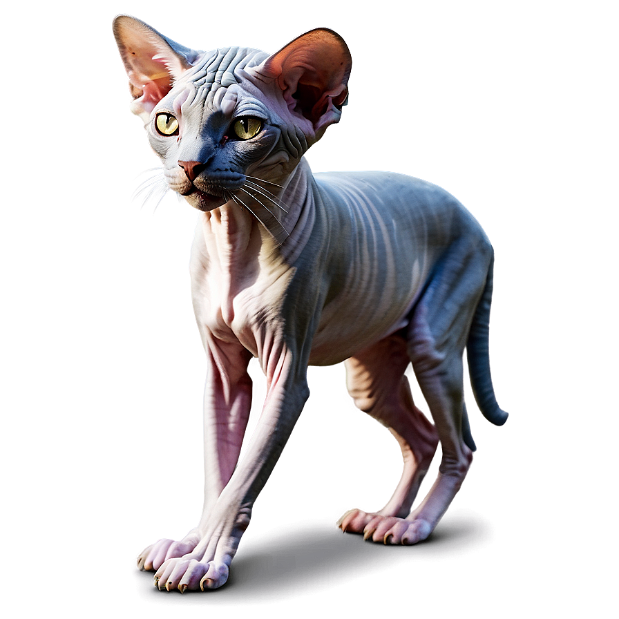 Playful Sphynx Cat Character Png Fsh27