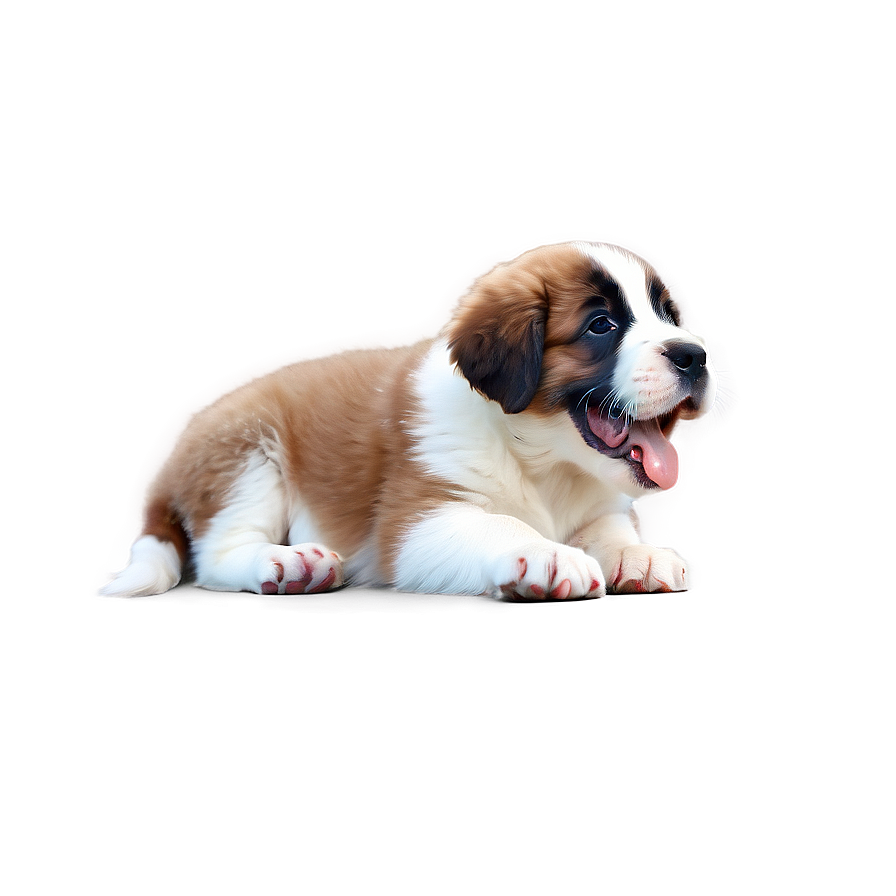 Playful St Bernard Pup Png Hya60