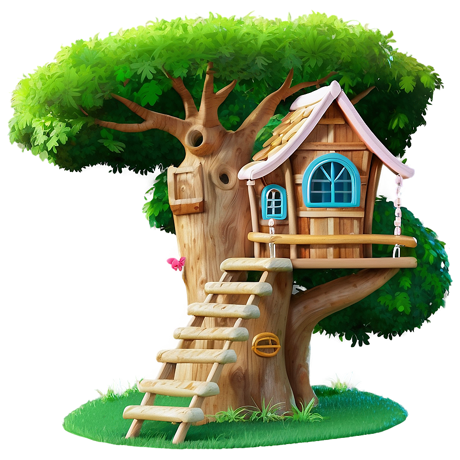 Playful Tree House Png Bwd