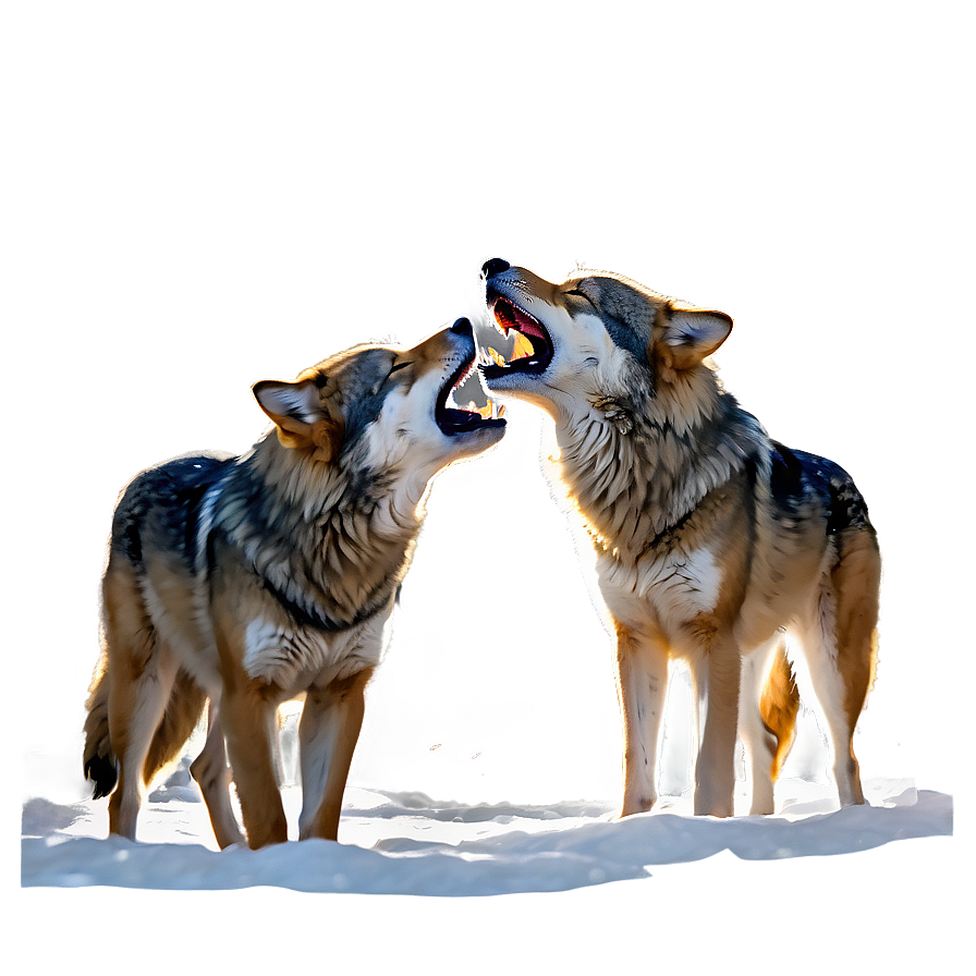 Playful Wolves In Snow Png 06242024