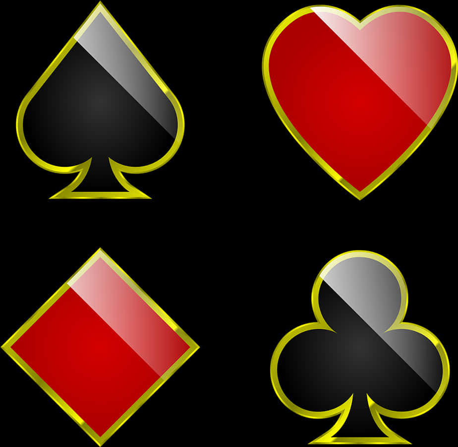 Playing Card Suits Vector Illustration