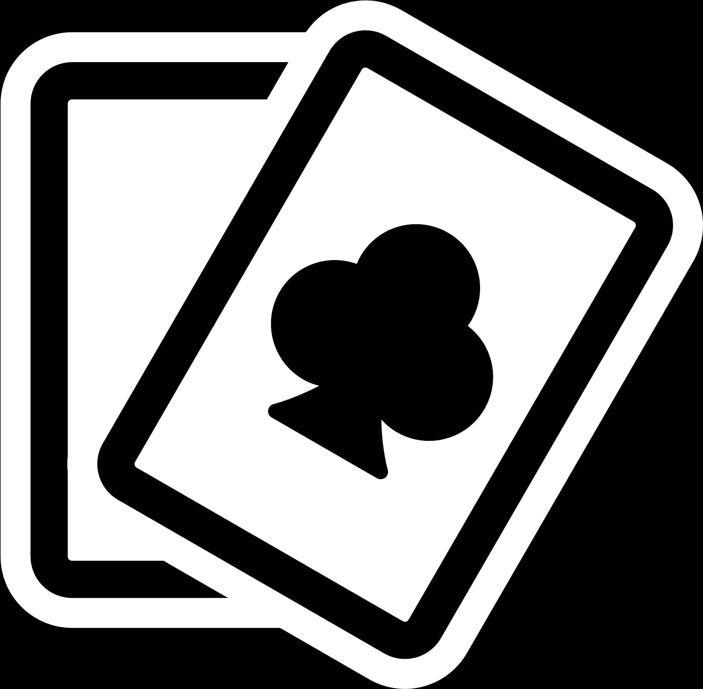 Playing Cards Icon Blackand White