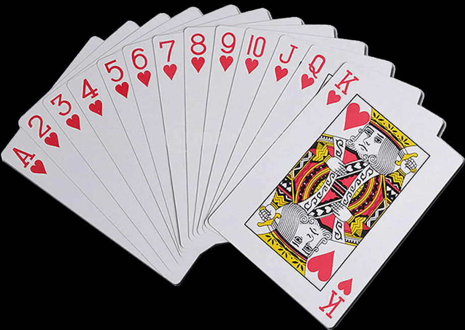 Playing Cards Spread Kingof Hearts