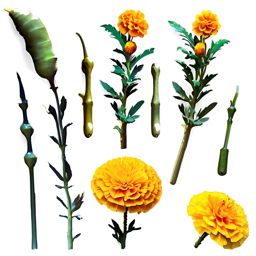 Pleasing Marigold Art Png Crl56