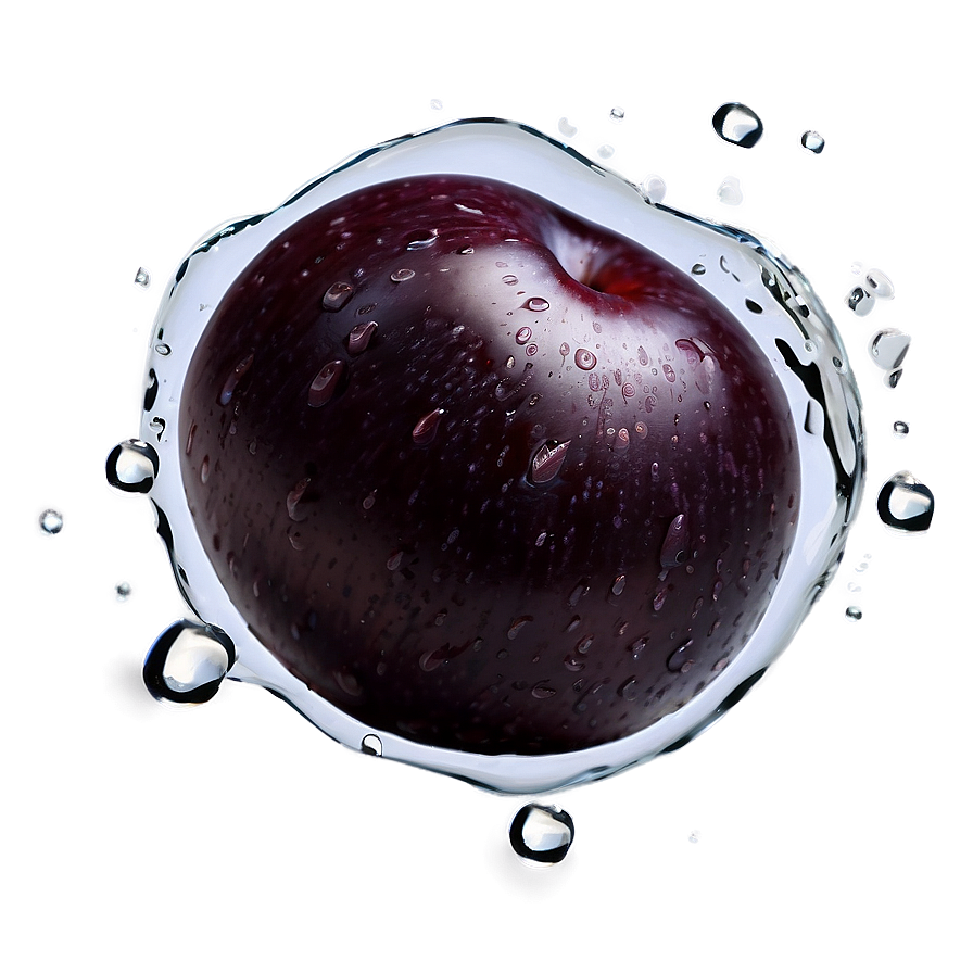 Plum With Water Drops Png 06122024