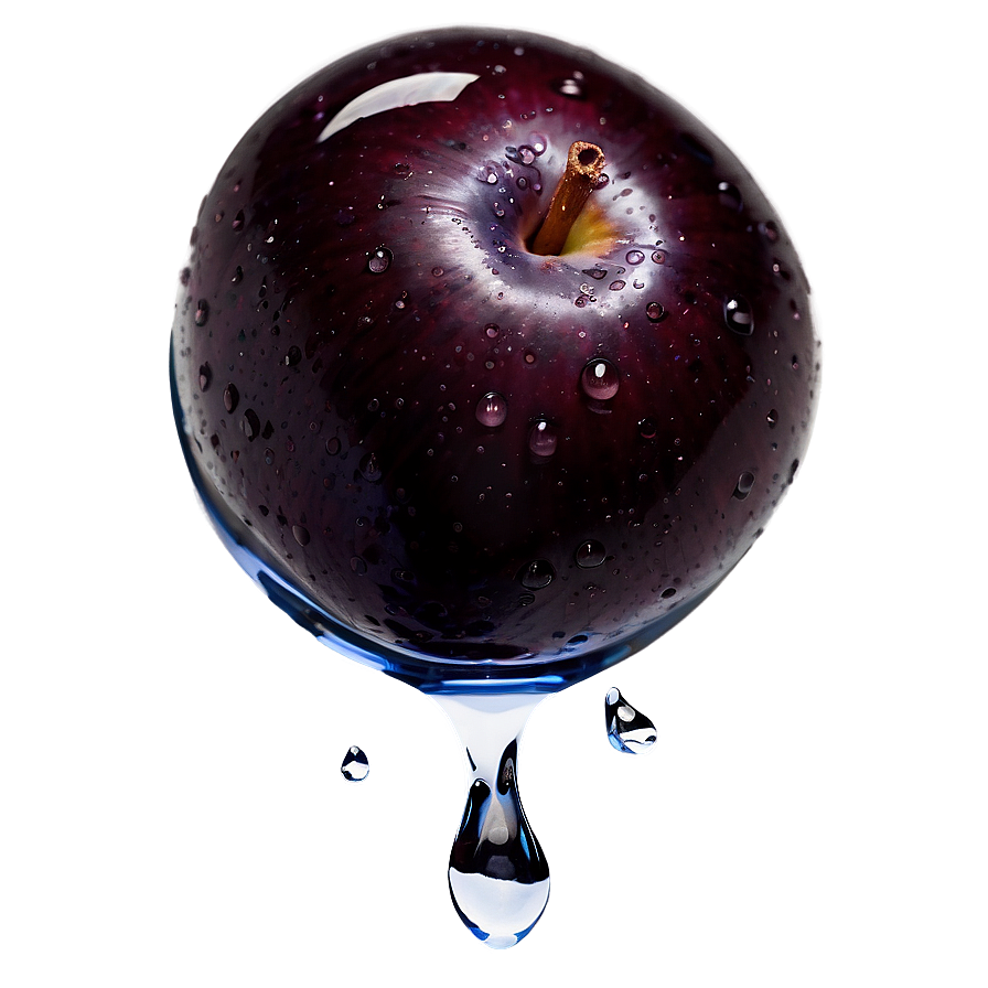 Plum With Water Drops Png 06122024