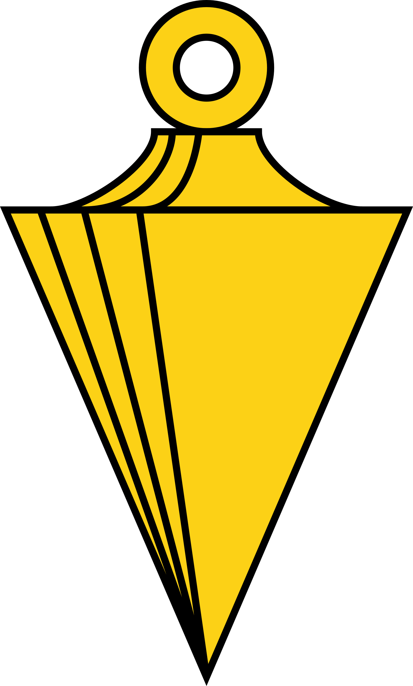 Plumb Bob Icon Yellow