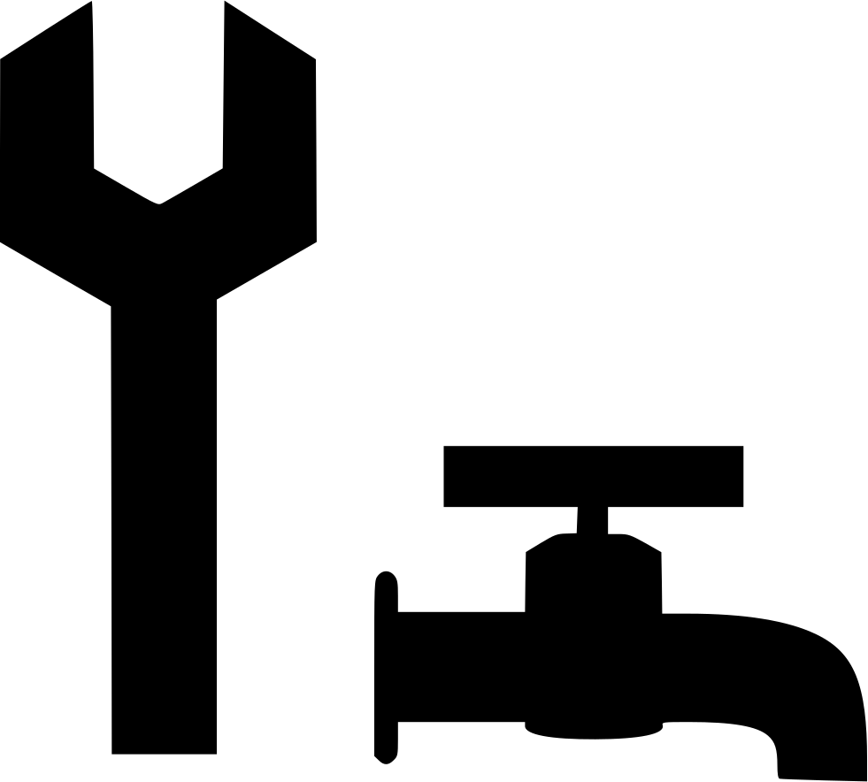 Plumbing Toolsand Faucet Silhouette