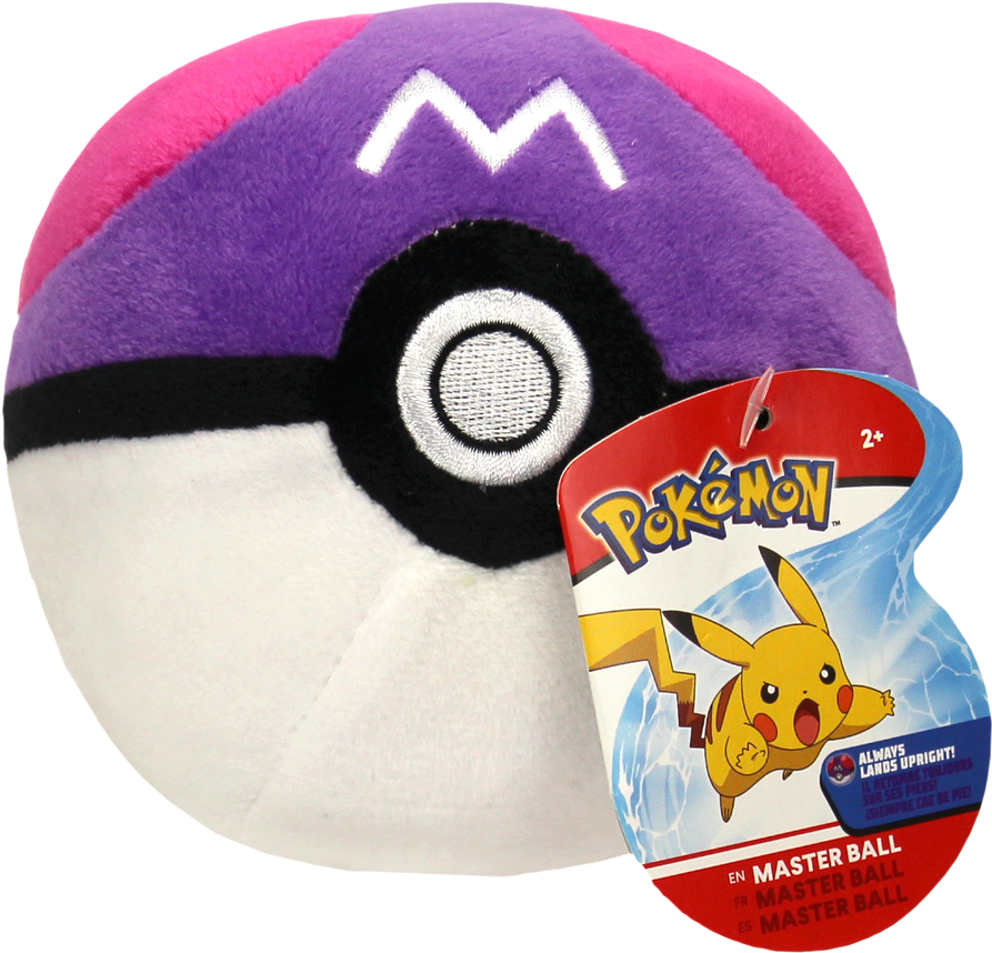 Plush Pokemon Master Ball With Tag