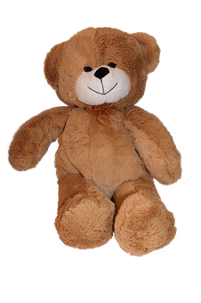 Plush Teddy Bear Black Background