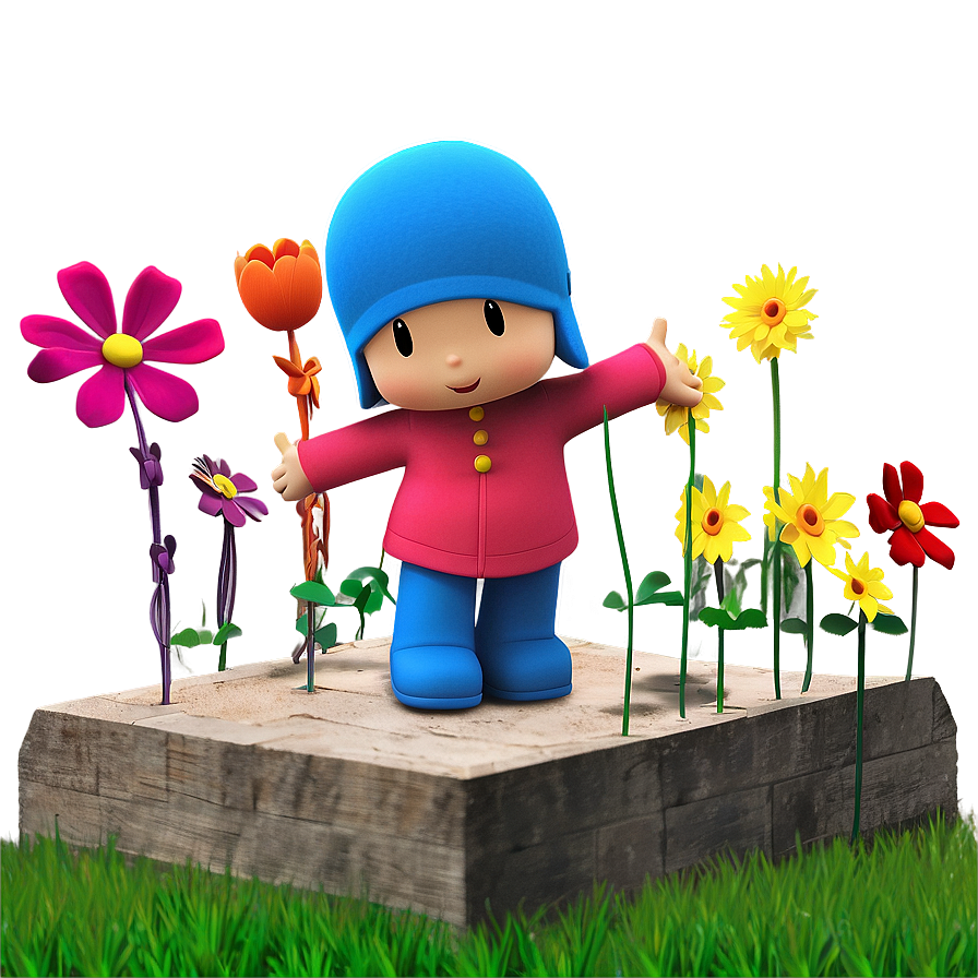 Pocoyo In The Garden Png 05232024