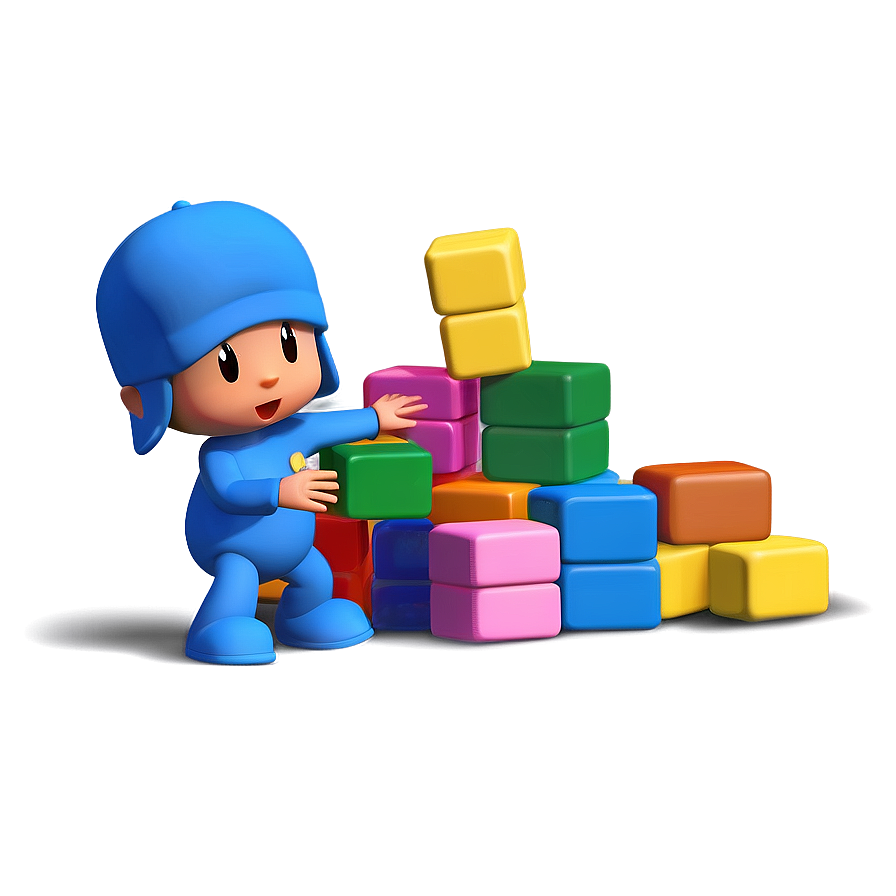 Pocoyo Playing With Blocks Png Tje92