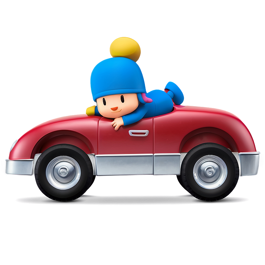 Pocoyo Riding Car Picture Png Bme38