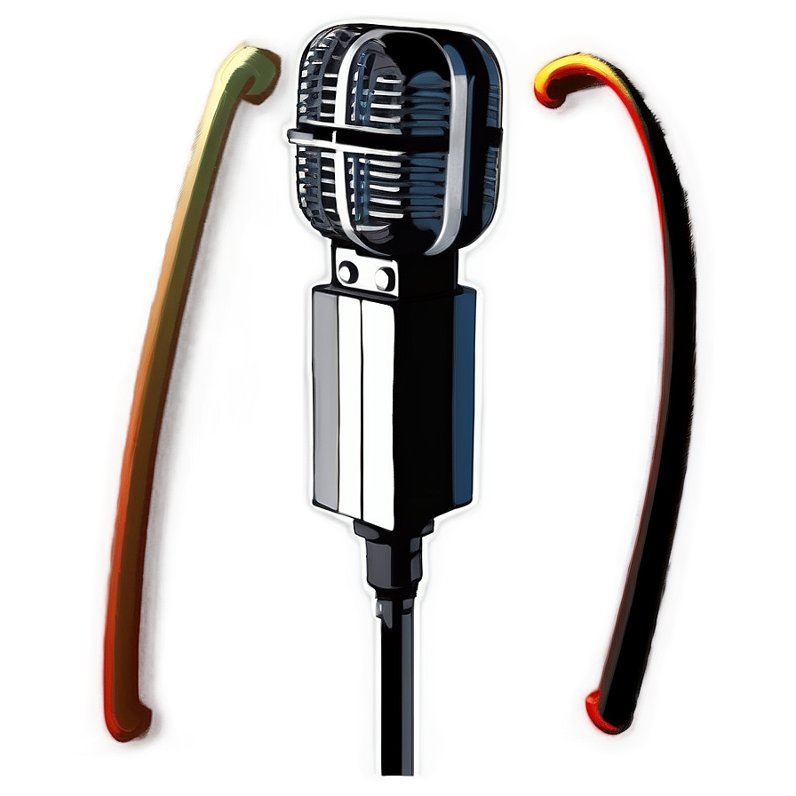 Podcast Mic With Stand Png 06122024