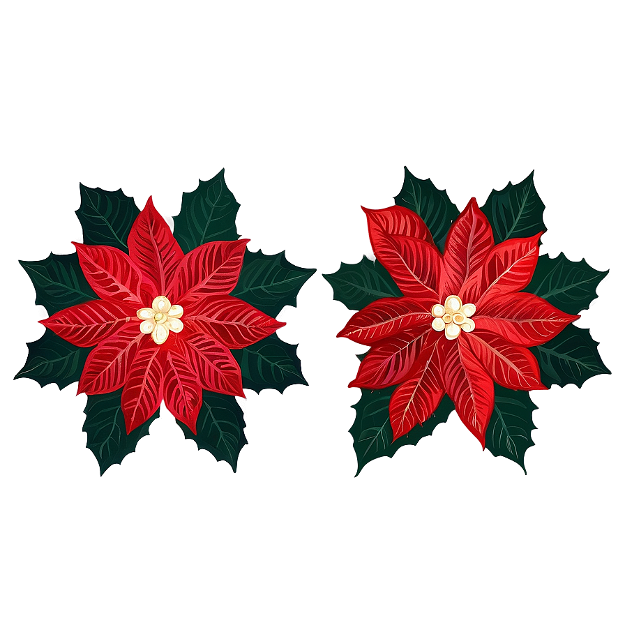 Poinsettia Decor Pieces Png 06122024