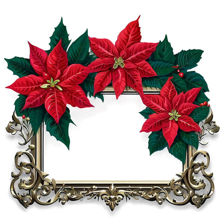 Poinsettia Frame Png 05252024