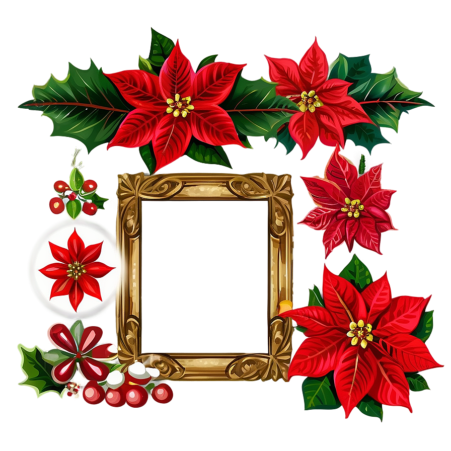 Poinsettia Frame Png Cba