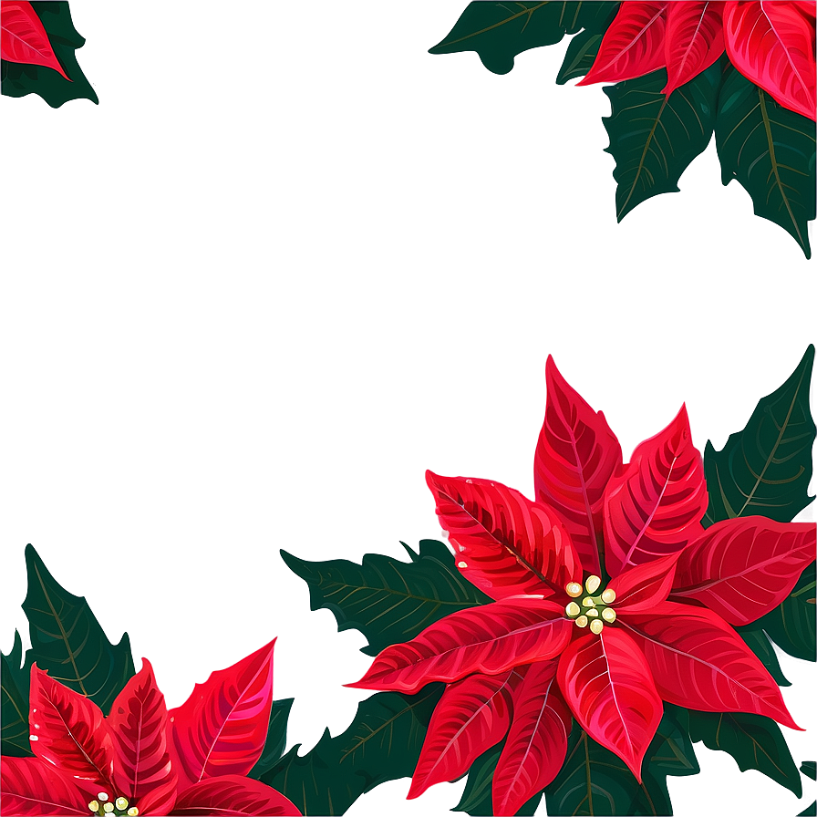 Poinsettia Frame Png Prn37