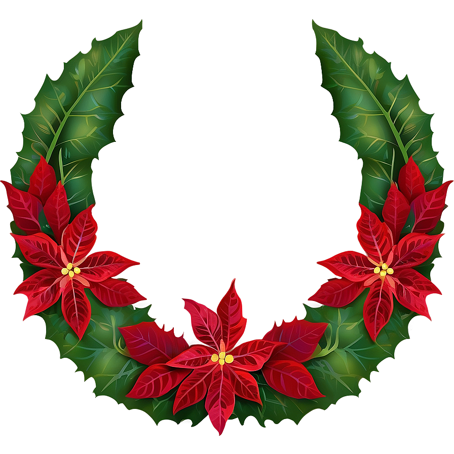 Poinsettia Wreath Png 05232024