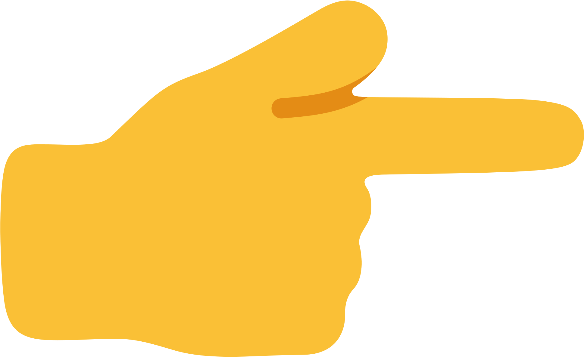 Pointing Hand Emoji Illustration