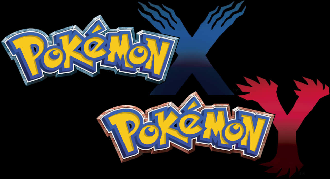 Pokemon Logowith Legendary Bird Silhouettes