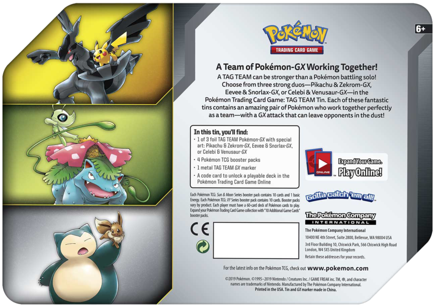 Pokemon Tag Team G X Tin Packaging