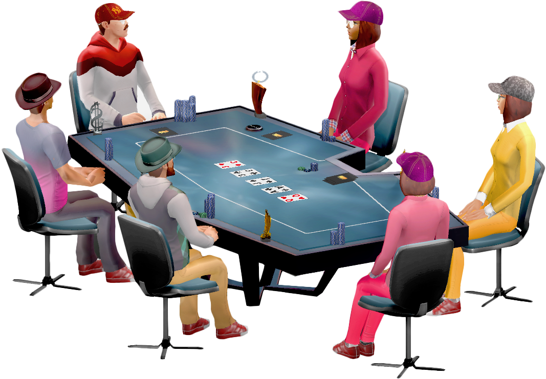 Poker Game3 D Characters