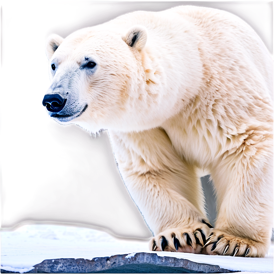 Polar Bear In Arctic Landscape Png Vbk76