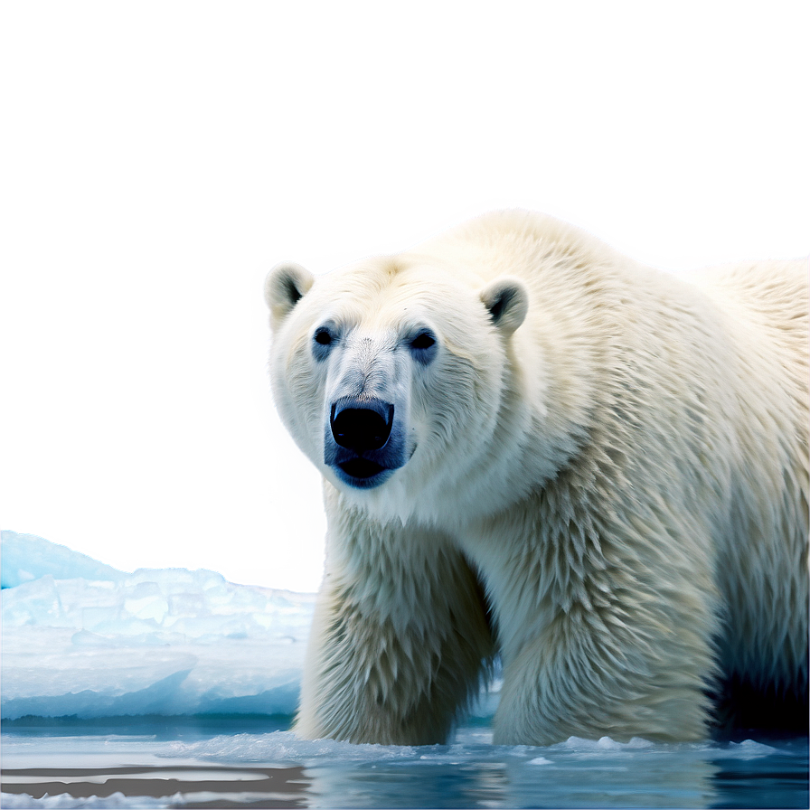 Polar Bear On Ice Flow Png Hju25