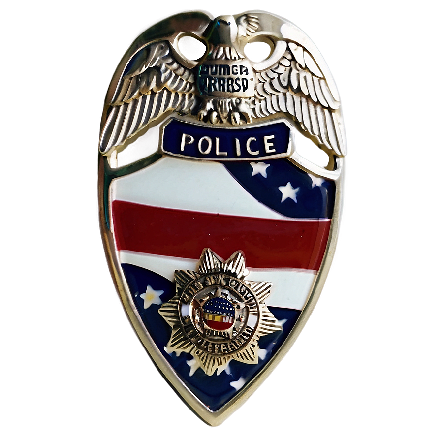 Police Badge With Flag Png 60