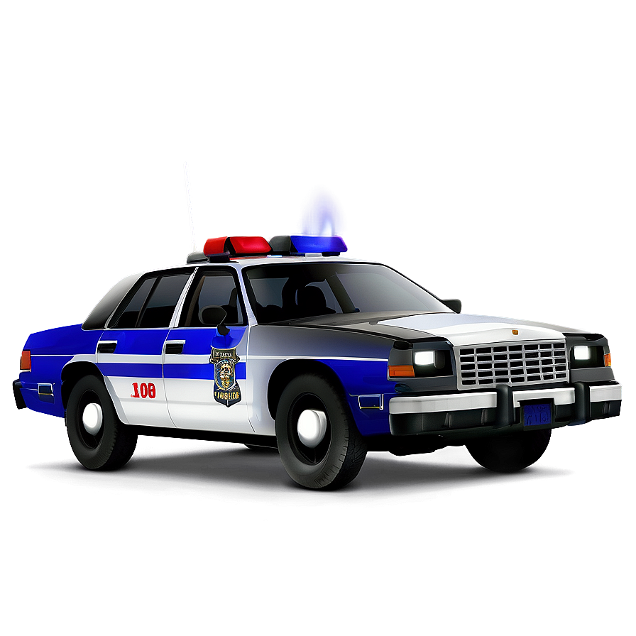 Police Car At Night Png Wga93