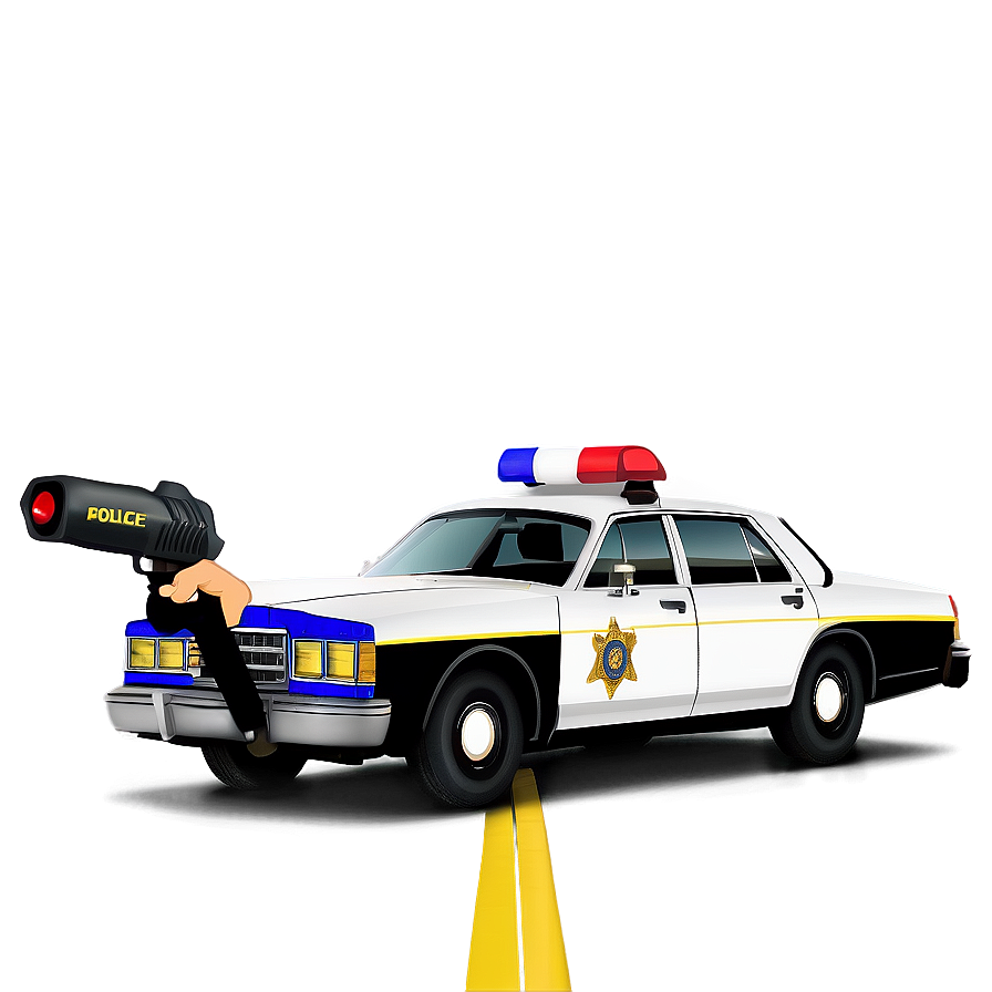 Police Car With Megaphone Png Ply