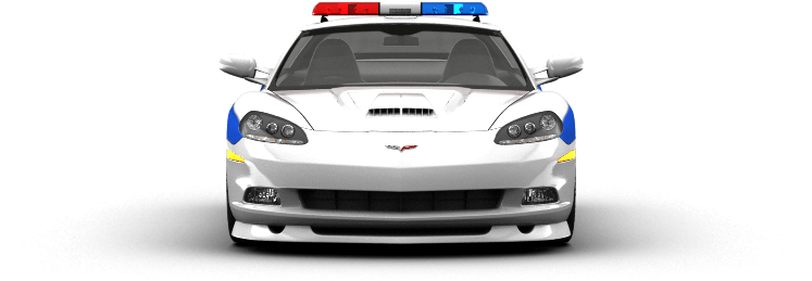 Police Corvette With Siren