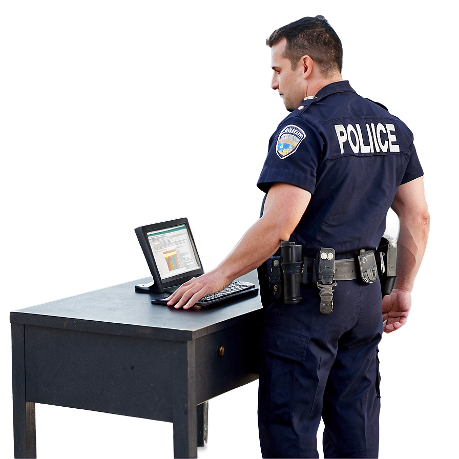 Police Officer At Desk Png 62