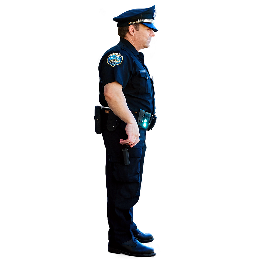 Police Officer With Flashlight Png Koh