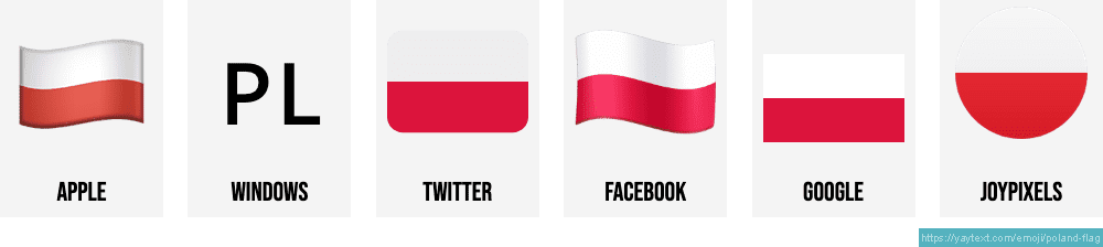 Polish Flag Emoji Variations